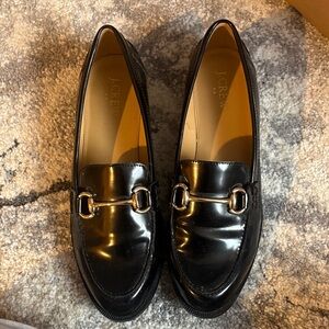 J. Crew Shiny Black Women's Loafers